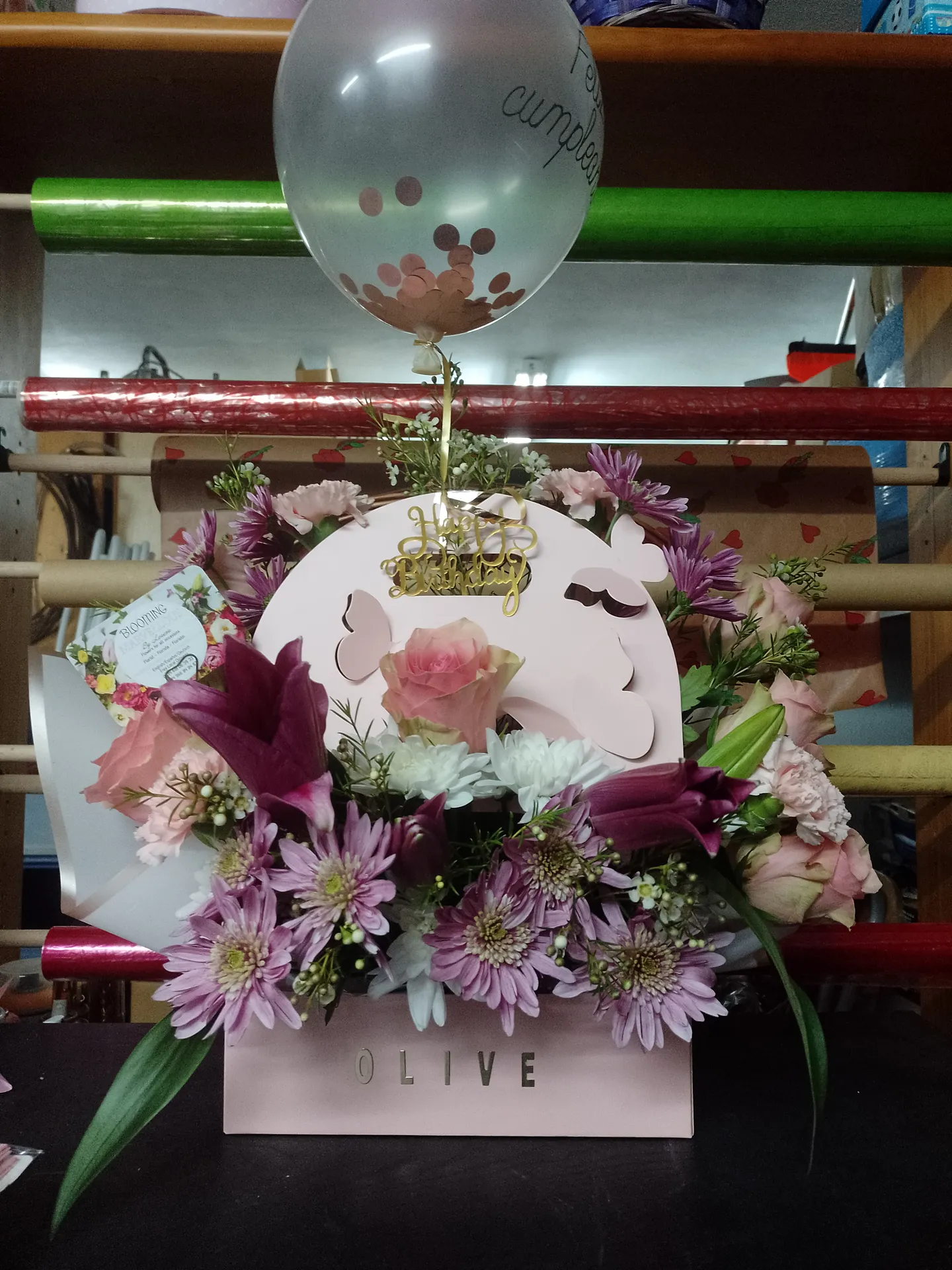 A floral arrangement by Blooming Marvellous