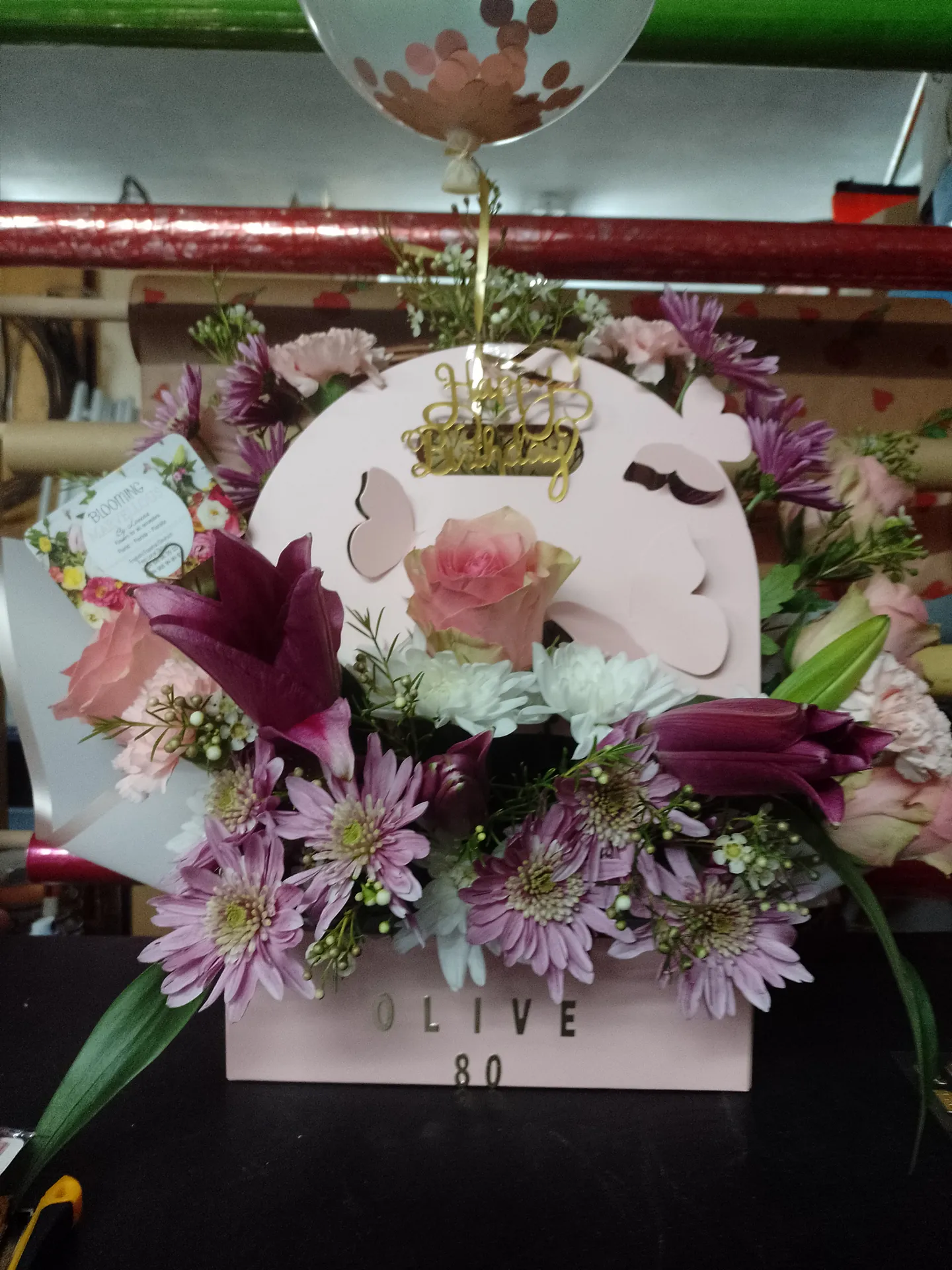 A floral arrangement by Blooming Marvellous