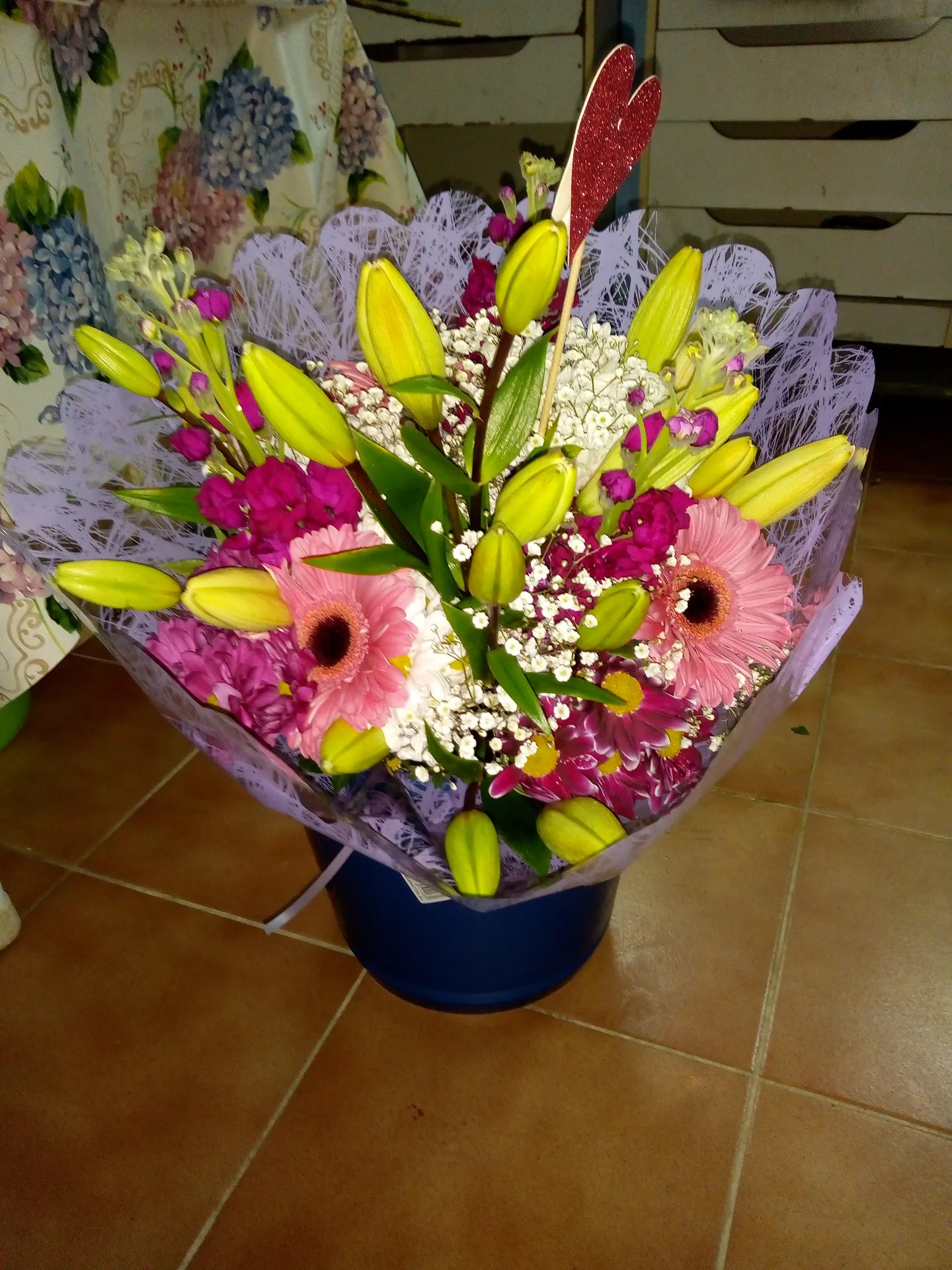 A hand-tied bouquet by Blooming Marvellous