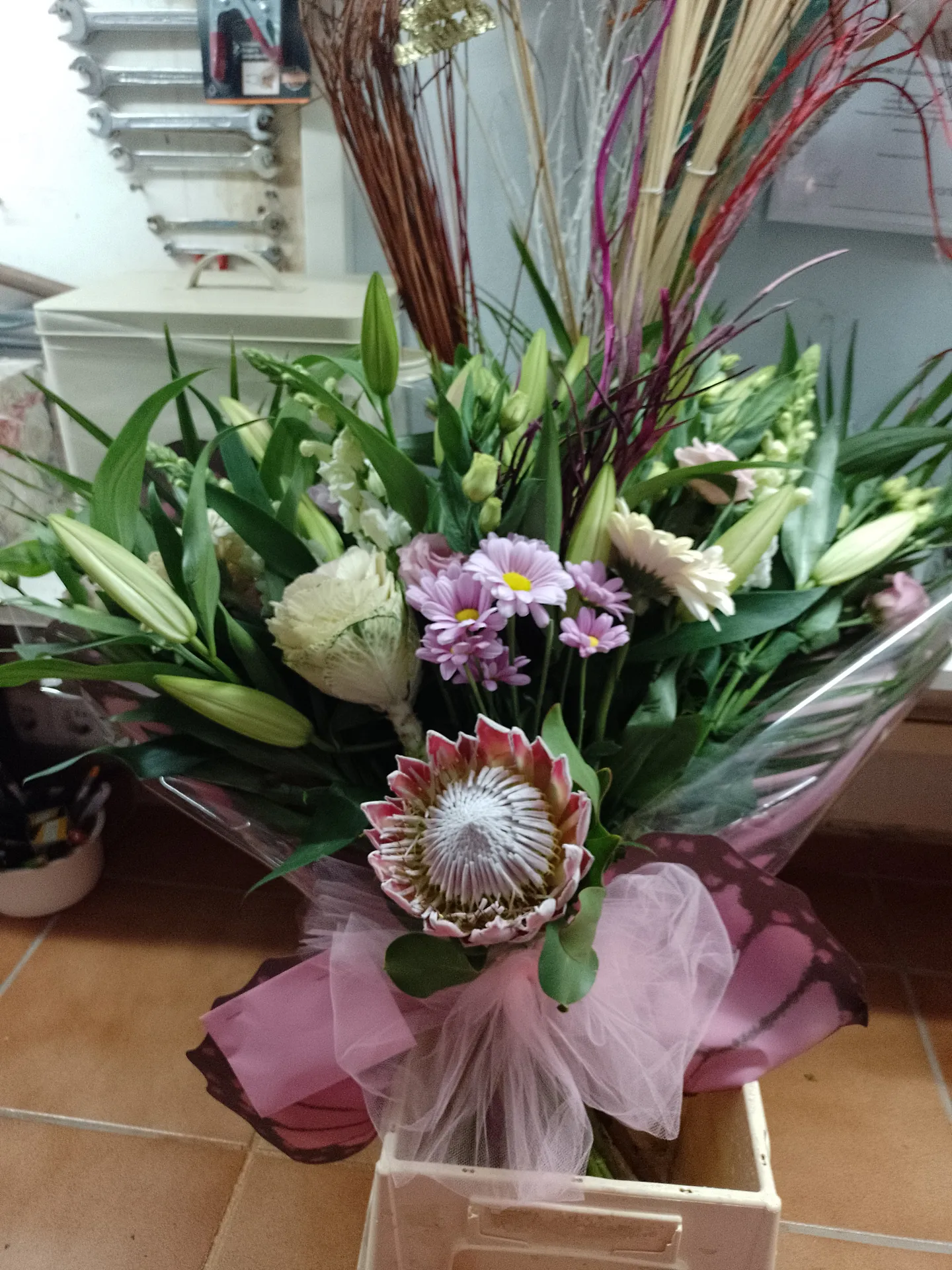A hand-tied bouquet by Blooming Marvellous