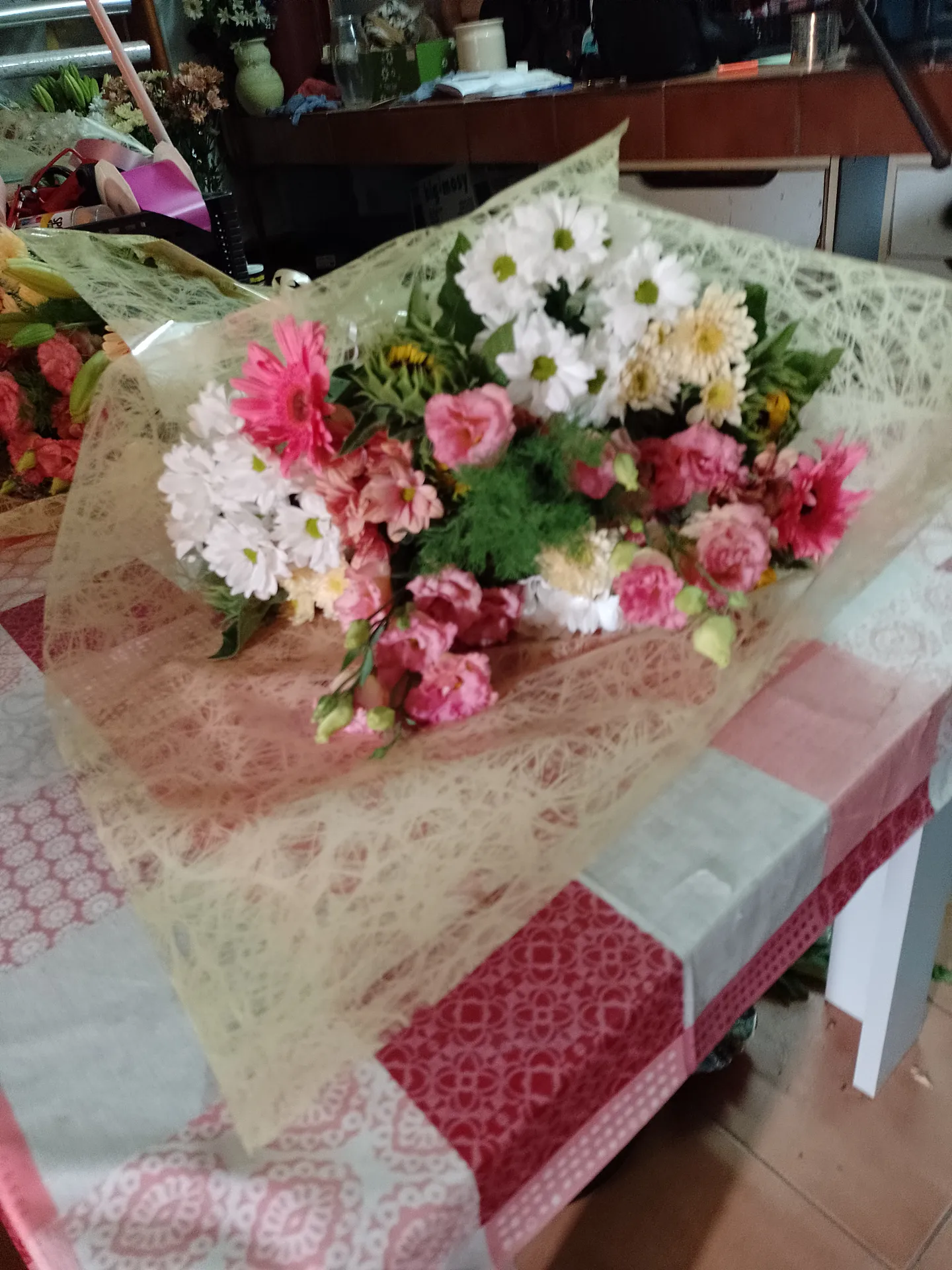 A hand-tied bouquet by Blooming Marvellous