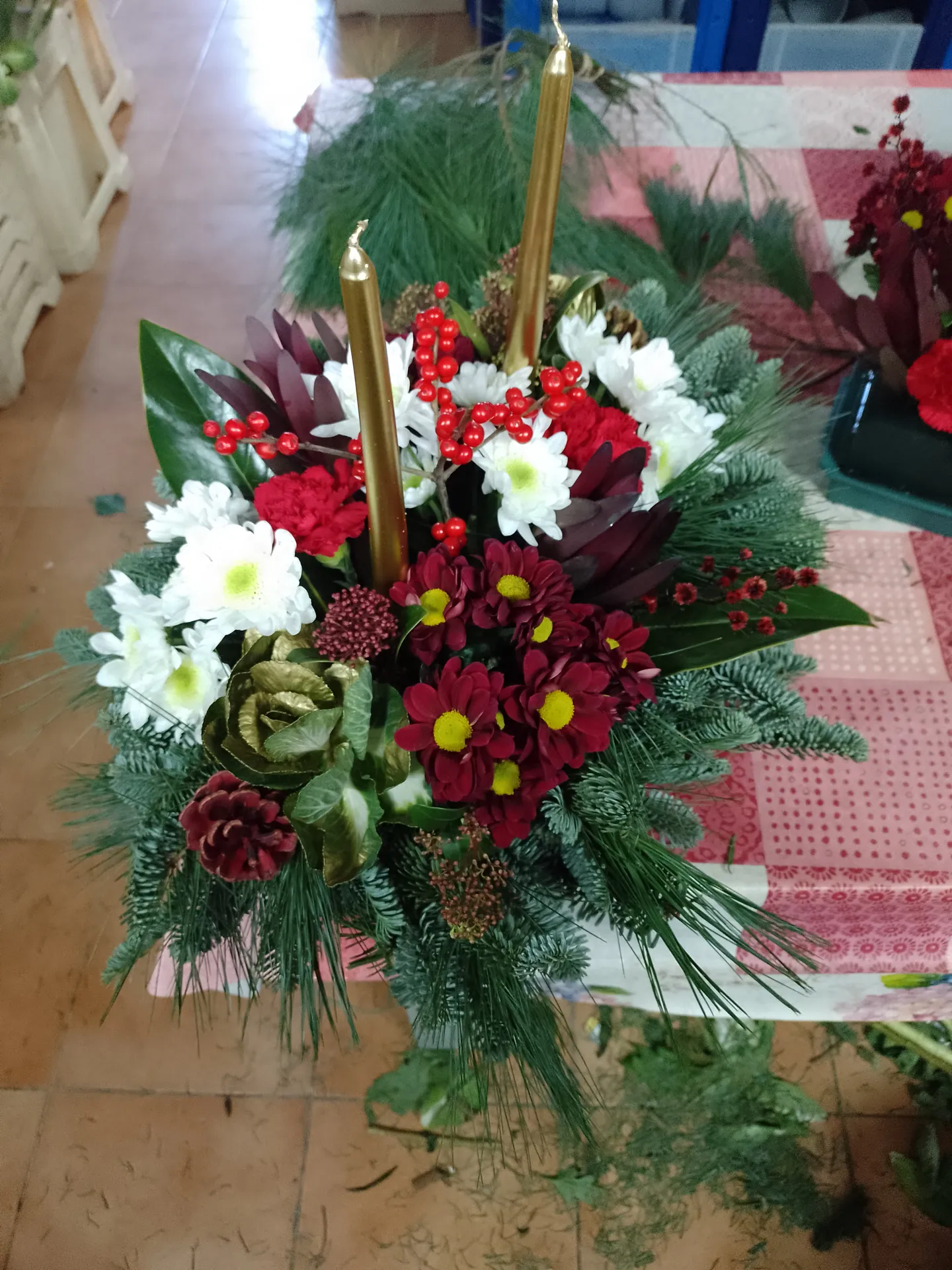 A seasonal Christmas arrangement by Blooming Marvellous