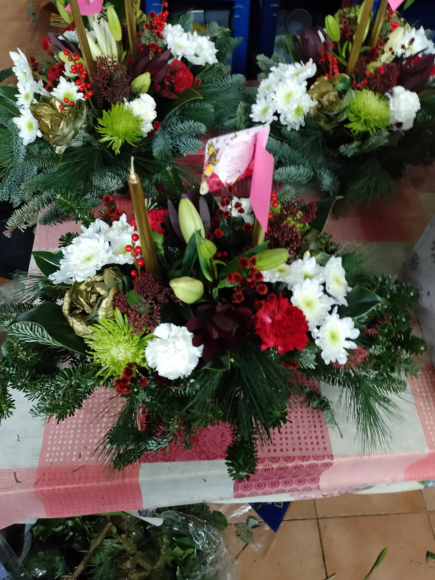 A seasonal Christmas arrangement by Blooming Marvellous