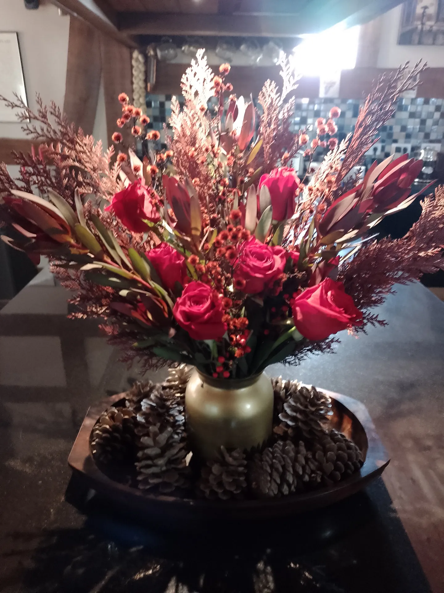 A seasonal Christmas arrangement by Blooming Marvellous